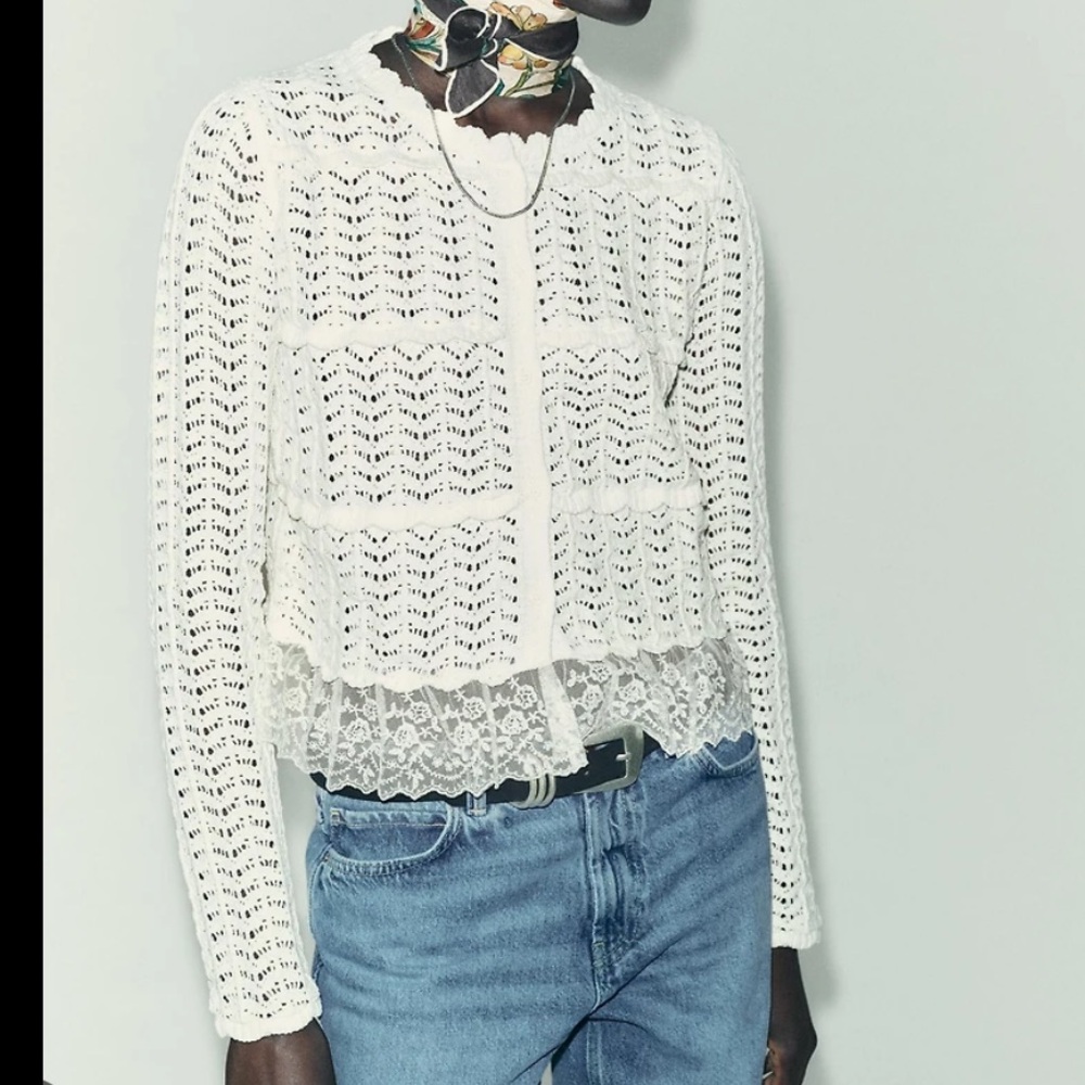 Zara White cardigan